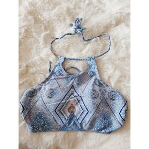 Xhilaration blue halter  sz medium bikini swimsuit top